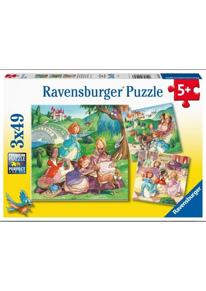3X49 Parçalı Puzzle Küçük Prensesler