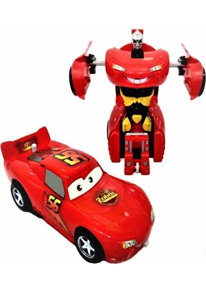 Şimşek Mcqueen Cars Robota Dönüşen Transformers Oyuncak Araba