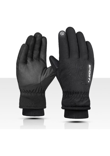 Kayak Eldivenleri Rüzgar Geçirmez ve Su Geçirmez Yetişkin Açık Hava Spor Bisiklet Soğuk Kalın Sıcak Eldiven (Yurt Dışından)