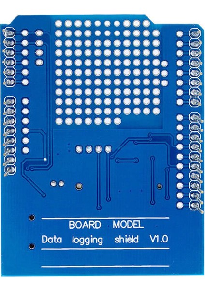 Roba Arduino Sd Kart Rtc Saat Data Kayıt Logger Shield DS1307 2x LED Prototip Pcb Alanı Reset Butonu