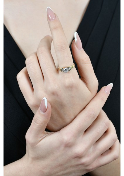 Tasarım Tektaş Yüzük 14 Ayar A032463