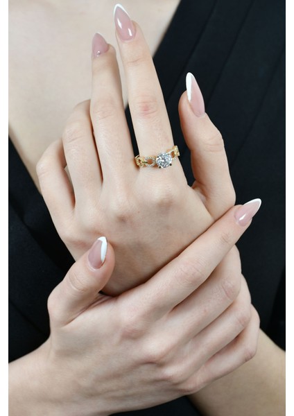 Tasarım Tektaş Yüzük 14 Ayar A029965