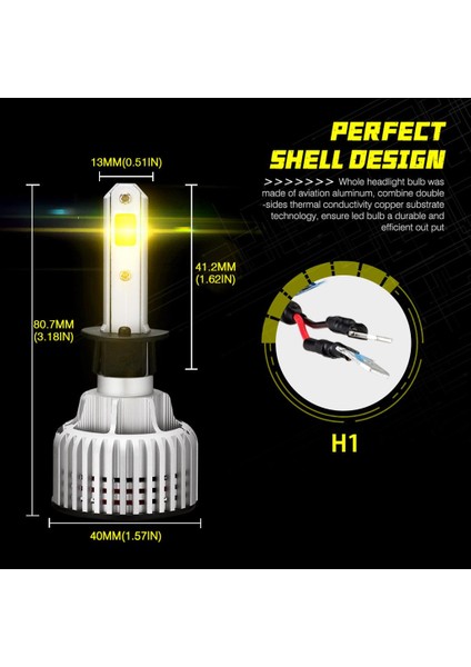 2 Adet Ultra Parlak Otomatik Kamyon LED Far Ampulleri Değiştirme 36W/AMPUL 9-32V - Gümüş H1 (Yurt Dışından) fırsatları