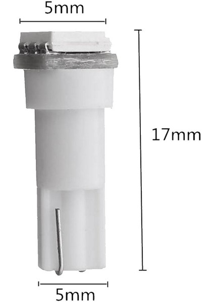 5X10 Adet Beyaz Araba T5 5050 Metre Lamba Ampul LED Göstergesi 5 Adet (Yurt Dışından)