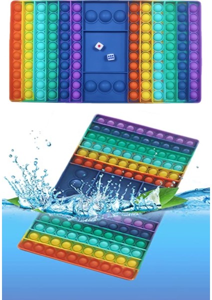 Pop It Push Bubble Fidget Satranç Tavla Popit Zihinsel Stres Giderici Oyuncak