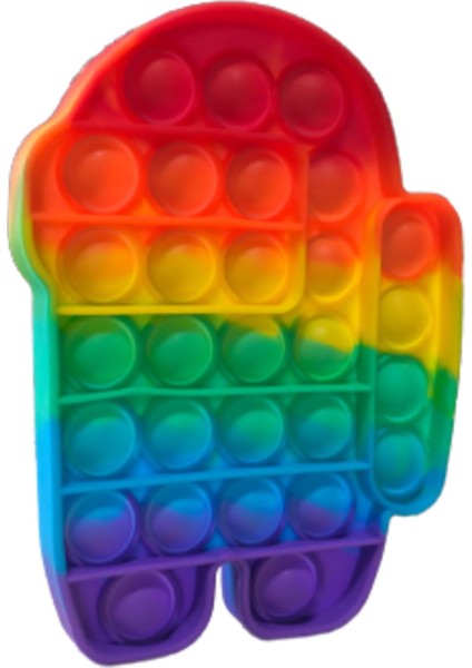 Pop It Push Bubble Fidget Özel Pop Duyusal Oyuncak Zihinsel Stres Oyunu Popit Gökkuşağı