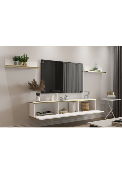 Orion Tv Ünitesi 150 cm Beyaz-Altın