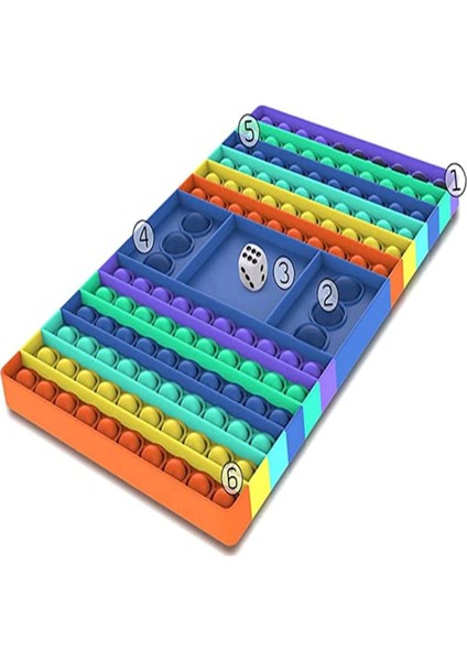 Pop It Push Bubble Fidget Satranç Tavla Popit Zihinsel Stres Giderici Oyuncak