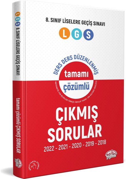 Editör Yayınları 8. Sınıf LGS Tamamı Çözümlü Çıkmış Sorular