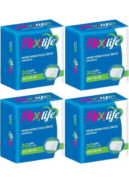 Flexi Life Hasta Alt Açma Yatak Koruyucu Örtü 60*90 cm Klasik 120 Adet (4pk*30)