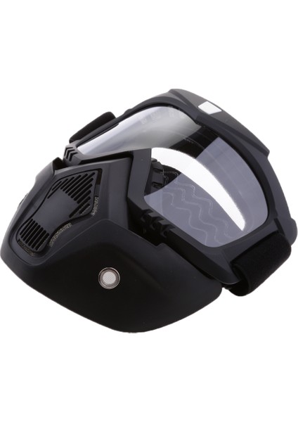 Motosiklet Çıkarılabilir Tam Yüz Maskesi Koruyucu Boz Anti Rüzgar Geçirmez Toz Geçirmez (Yurt Dışından)