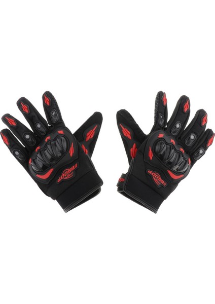 Çift Motosiklet Tam Parmak Eldivenleri Yarış Su Geçirmez Sıcak Termal Kış Kalitesi Kırmızı L (Yurt Dışından)