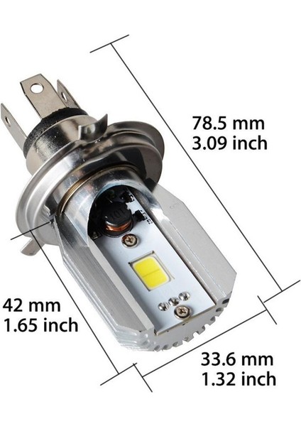 H4 Beyaz Motosiklet 12V LED Yüksek Düşük Işın Ön Far Lambası Ampulü (Yurt Dışından) indirimleri