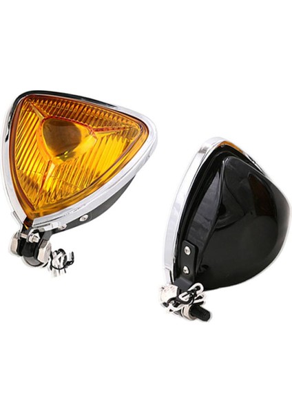 Harley Chopper Bobber Tip 2 Için 12V 55W Motosiklet Üçgen Far Lambası (Yurt Dışından) fırsatları