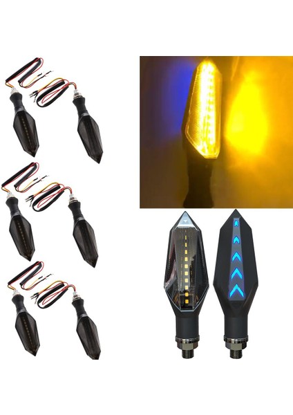 Akan Su Işığı Evrensel Motosiklet Motosiklet LED Turn Sinyal Göstergesi Mavi (Yurt Dışından) modelleri