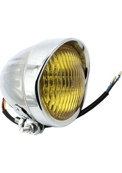 Harley Cruiser Cafe Racer Chrome Mount Chrome Mount Amber Lens Için Retro LED Far 12V Far (Yurt Dışından) fiyatları