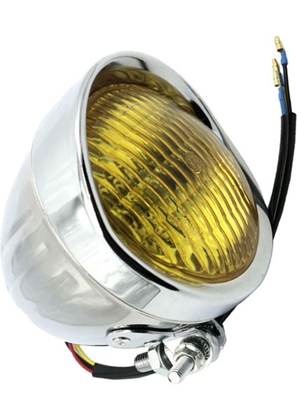 Harley Cruiser Cafe Racer Chrome Mount Chrome Mount Amber Lens Için Retro LED Far 12V Far (Yurt Dışından) fırsatları