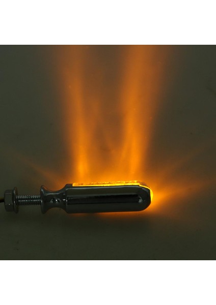 Evrensel Motosiklet LED Amber Turn Sinyal Göstergesi Işık Yanıp Sönen Krom (Yurt Dışından) modelleri