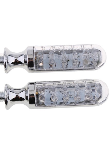 Evrensel Motosiklet LED Amber Turn Sinyal Göstergesi Işık Yanıp Sönen Krom (Yurt Dışından) indirimleri