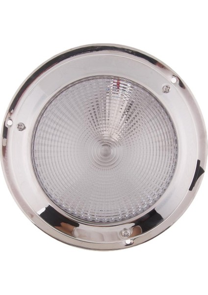 Yuvarlak LED Tavan Kubbe Işığı Paslanmaz Çelik Gövde 138MM 12V 10W Sıcak Işık (Yurt Dışından)