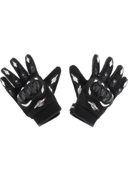 Çift Motosiklet Tam Parmak Eldivenleri Yarış Su Geçirmez Sıcak Termal Kış Kalitesi Beyaz M (Yurt Dışından)