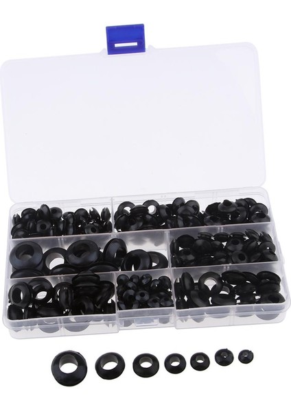260 x Çeşitli Bir Siyah Kauçuk Tel Yulayıcılar M3 M4 M5 M6 M8 M10 M12 Kıt (Yurt Dışından)