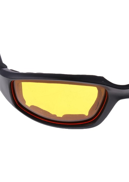 Rüzgara Dayanıklı Pad Extreme Spor Güneş Gözlüğü Motosiklet Binicilik Gözlükleri Sarı (Yurt Dışından) indirimleri