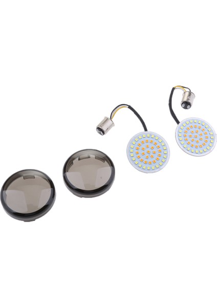 Motosiklet LED Amber Ön Turn Sinyal Işıkları Harley Dumanı Için Göstergeler (Yurt Dışından)
