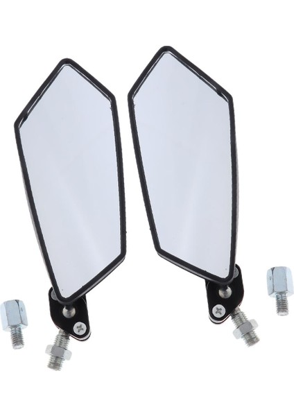 1 Çift Motosiklet Scooter Moped Dikiz Aynası XF125 ZY100T Için 8 10MM - Siyah (Yurt Dışından)