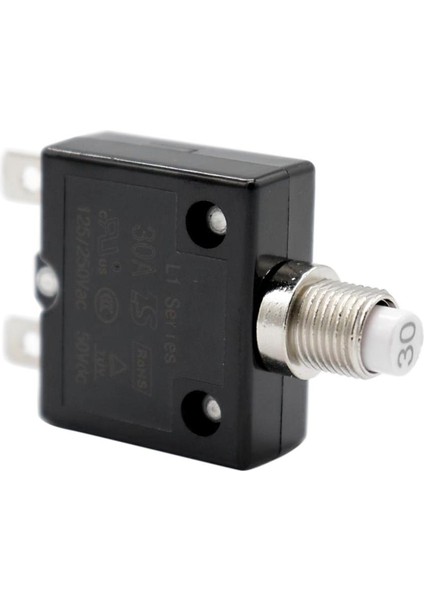 5X12V-24V 2 Hızlı Terminal Için Yerleştirilebilir Devre Kesici Push Düğmesi 30AMP 5 Adet (Yurt Dışından) modelleri