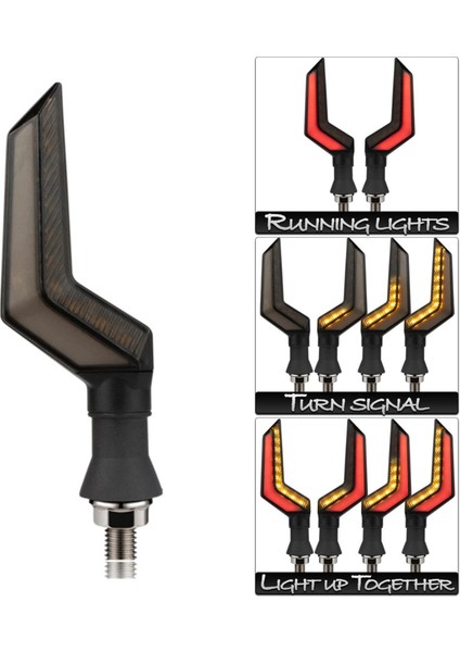 Motosiklet Dönüş Sinyali Işığı Drl Fonksiyon Kanadı Şekilli Bölünmüş Tasarım GB M10 Kırmızı Drl (Yurt Dışından) modelleri