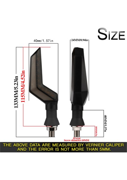 Motosiklet Dönüş Sinyali Işığı Drl Fonksiyon Kanadı Şekilli Bölünmüş Tasarım GB M10 Kırmızı Drl (Yurt Dışından) indirimleri