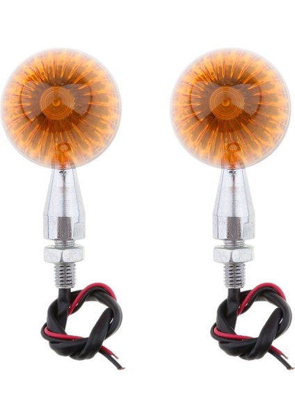 Çift 12V Evrensel Motosiklet Parçaları LED Lens Dönüş Sinyalleri Gösterge Lambaları Şeridi 2 (Yurt Dışından)