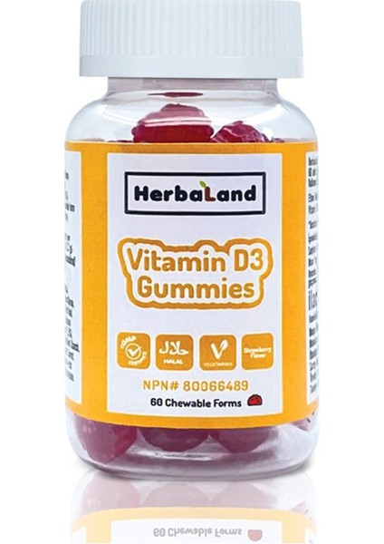 Gummies Vitamin D3 60 Çiğnenebilir Form