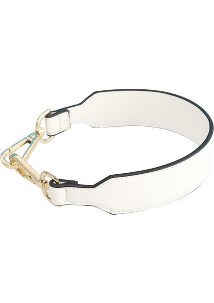 Tokalar ile Geniş Omuz Askısı Mikrofiber Deri Kızlar Için Beyaz