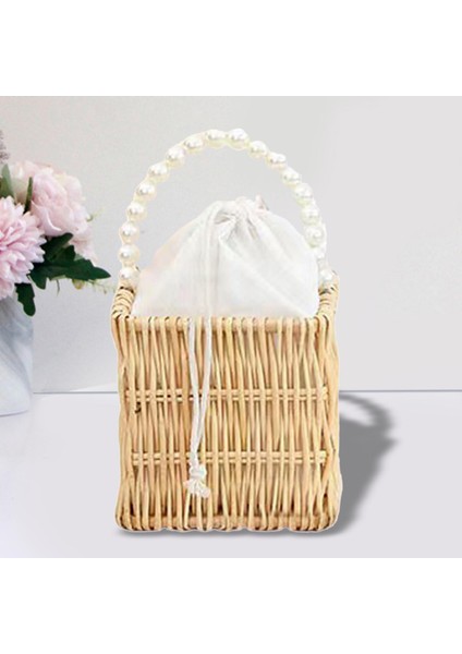 Kadınlar Için Rattan Çantası Boho Tarzı Yaz Meydanı Için Üst Sap Saman Çantası modelleri