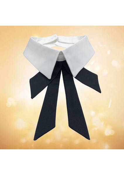Klasik Sahte Yaka Bowknot Gömlek Çıkarılabilir Hırka Dickey Yaka - Beyaz fiyatları