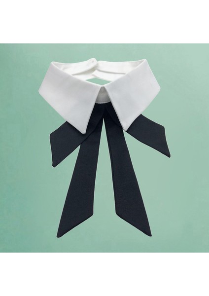 Klasik Sahte Yaka Bowknot Gömlek Çıkarılabilir Hırka Dickey Yaka - Beyaz modelleri