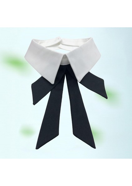 Klasik Sahte Yaka Bowknot Gömlek Çıkarılabilir Hırka Dickey Yaka - Beyaz indirimleri