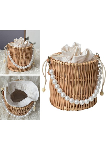 Kadınlar Için Rattan Çantası Boho Tarzı Üst Sap Saman Çantası Yaz Turu Için modelleri