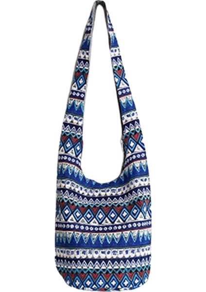 Hobo Sling Çanta Cüzdanlar Messenger Çapraz Omuz Çanta Cep Zip Alışveriş A-Mavi(Yurt Dışından)