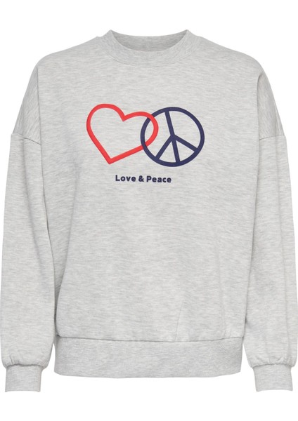 Kadın Bisiklet Yaka Sweatshirt Onllulu Love Box Swt 15279830