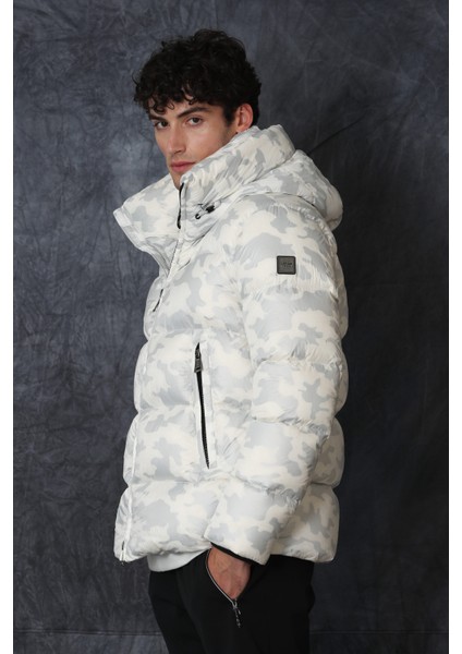 Tommy Kaz Tüyü Erkek Mont Beyaz modelleri