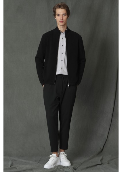Alex Spor Erkek Chino Pantolon Tailored Fit Siyah