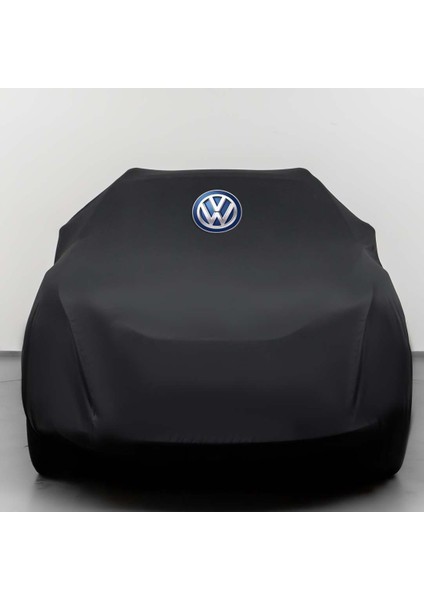 Volkswagen Caddy 5 (2020-) Siyah Otomobil Kumaş Logolu Penye Oto Örtüsü