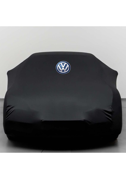 Volkswagen Passat B7 Sedan (2010-2014) Siyah Otomobil Kumaş Logolu Penye Oto Örtüsü