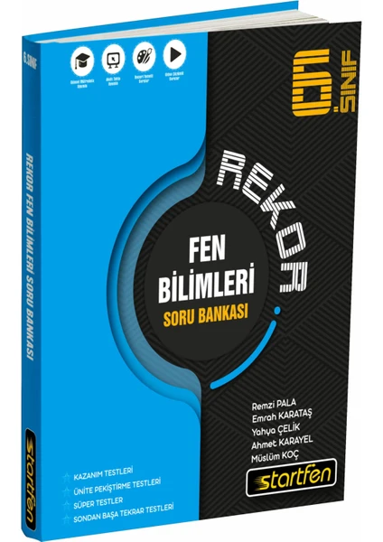 Startfen Yayınları 6. Sınıf Rekor Serisi Fen Bilimleri Soru Bankası (Ciltli)