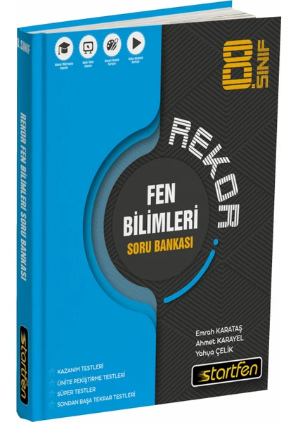 Startfen Yayınları 8. Sınıf Rekor Serisi Fen Bilimleri Soru Bankası (Ciltli)