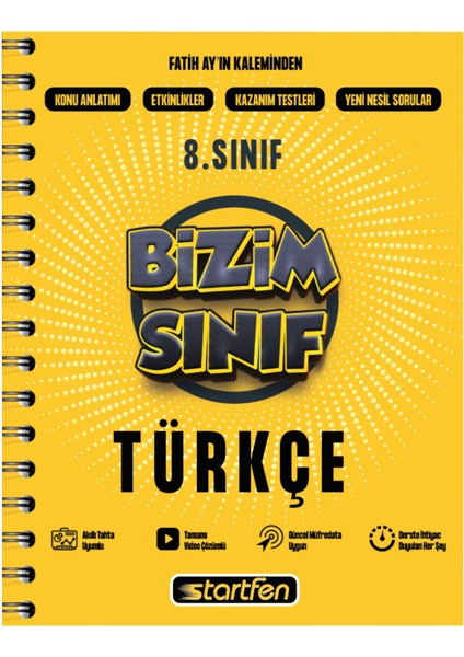 8. Sınıf Bizim Sınıf Türkçe Defteri (Ciltli)