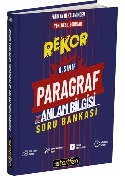 8. Sınıf Rekor Serisi Paragraf Anlam Bilgisi Soru Bankası (Ciltli)